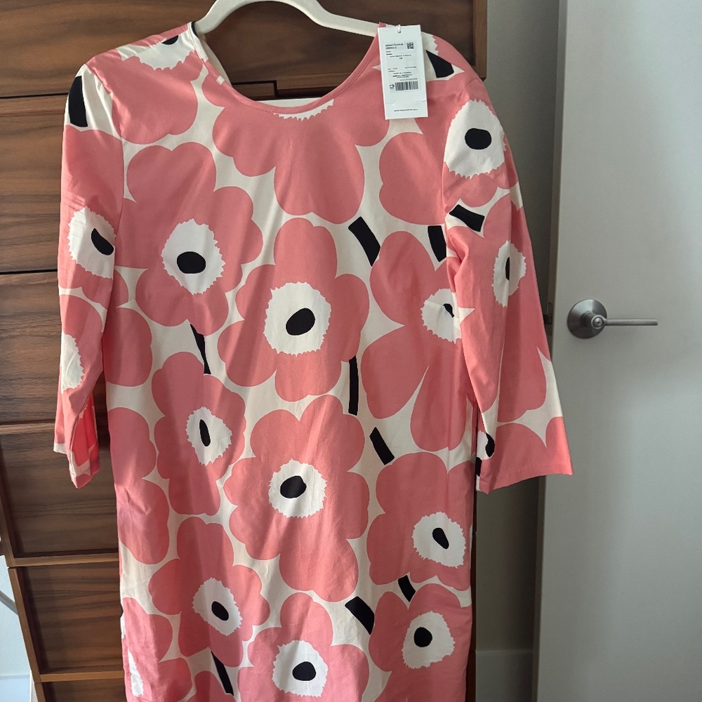 Marimekko Pieni Unikko 2 Poplin Dress – Size 38 (US ~6/8)